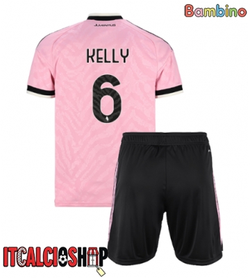 Juventus Lloyd Kelly #6 Seconda Maglia Bambino 2026-27 Manica Corta (+ Pantaloni corti)